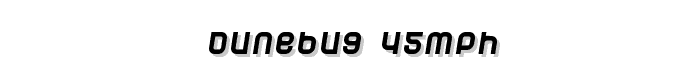 Dunebug 45MPH font